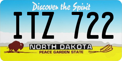 ND license plate ITZ722