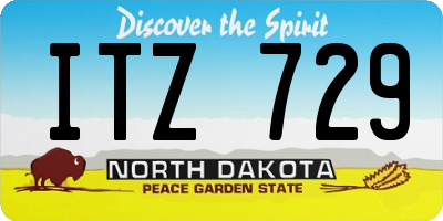 ND license plate ITZ729