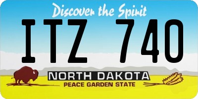 ND license plate ITZ740