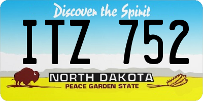 ND license plate ITZ752