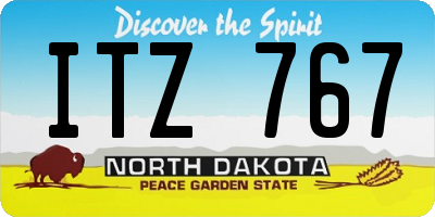 ND license plate ITZ767