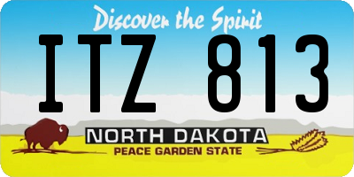 ND license plate ITZ813