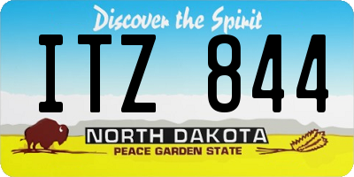ND license plate ITZ844
