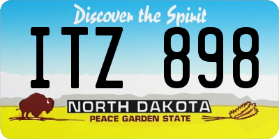 ND license plate ITZ898