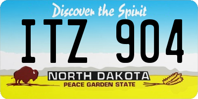 ND license plate ITZ904