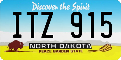 ND license plate ITZ915