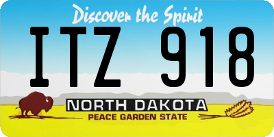 ND license plate ITZ918