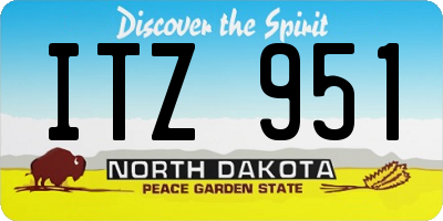 ND license plate ITZ951