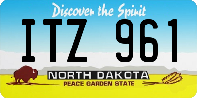 ND license plate ITZ961