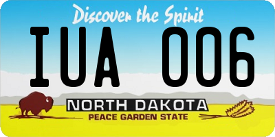 ND license plate IUA006