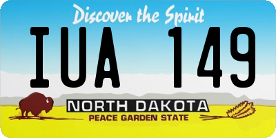 ND license plate IUA149