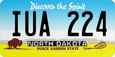 ND license plate IUA224