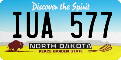 ND license plate IUA577