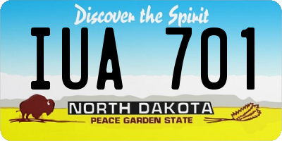 ND license plate IUA701