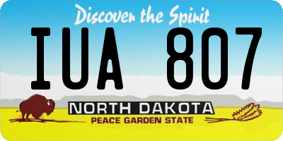 ND license plate IUA807