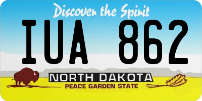 ND license plate IUA862