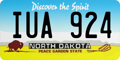 ND license plate IUA924