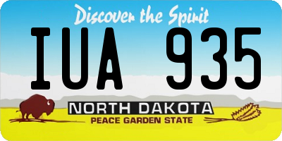 ND license plate IUA935