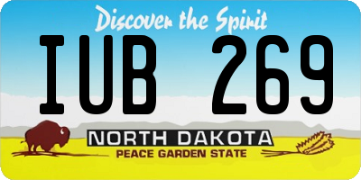ND license plate IUB269