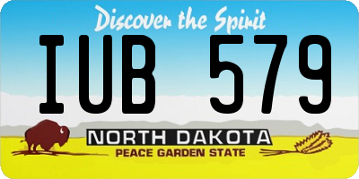 ND license plate IUB579