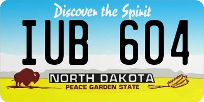 ND license plate IUB604