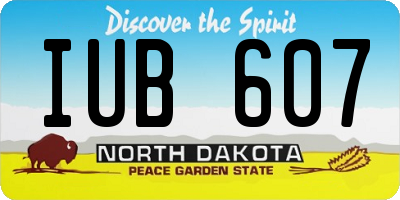 ND license plate IUB607
