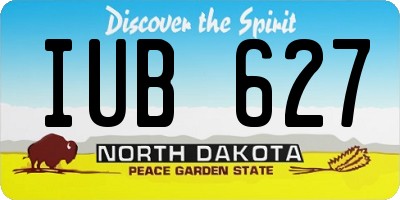 ND license plate IUB627