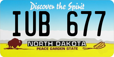 ND license plate IUB677