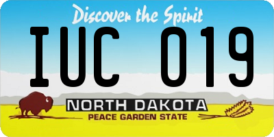 ND license plate IUC019