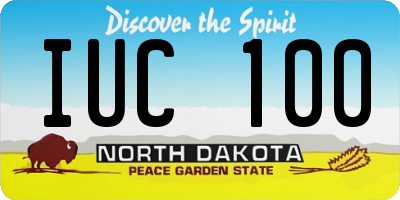 ND license plate IUC100