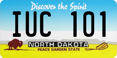 ND license plate IUC101