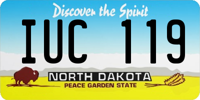 ND license plate IUC119