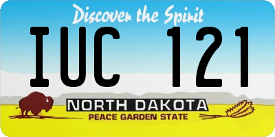 ND license plate IUC121
