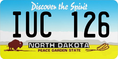 ND license plate IUC126