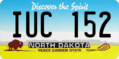 ND license plate IUC152