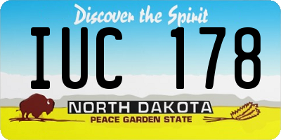 ND license plate IUC178