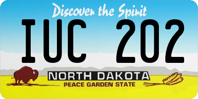 ND license plate IUC202