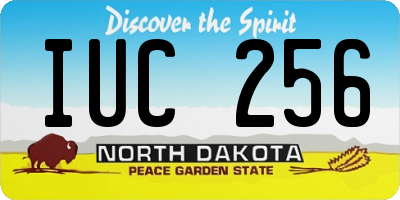 ND license plate IUC256