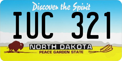 ND license plate IUC321
