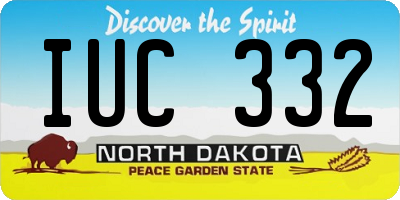 ND license plate IUC332