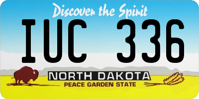 ND license plate IUC336