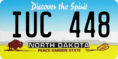 ND license plate IUC448