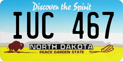 ND license plate IUC467