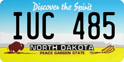 ND license plate IUC485