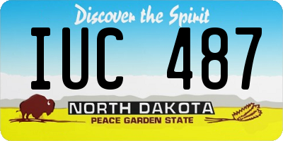 ND license plate IUC487