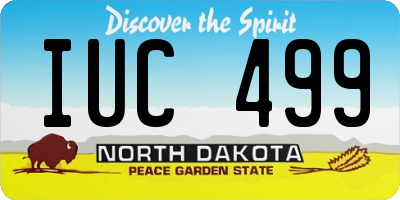 ND license plate IUC499