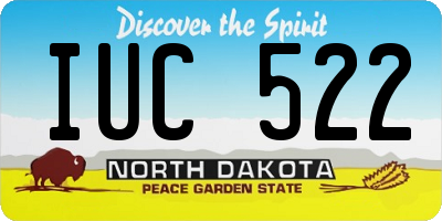 ND license plate IUC522