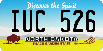 ND license plate IUC526