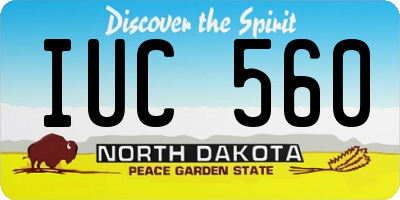 ND license plate IUC560