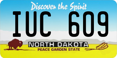 ND license plate IUC609